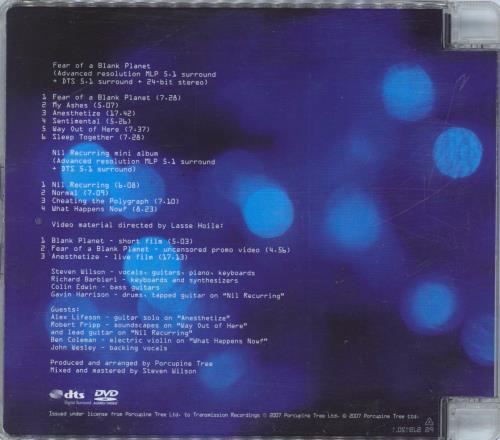 【中古DVD-Audio】ポーキュパイン・ツリー「フィアー・オブ・ア・ブランク・ Porcupine Tree Fear Of A Blank Planet US DVD-Audio disc (484069)